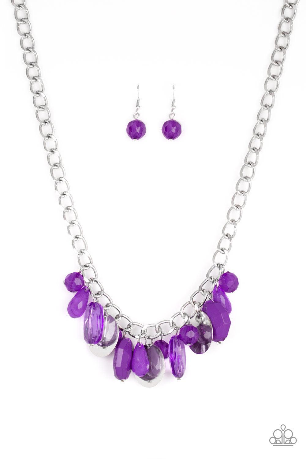 Paparazzi Accessories-Treasure Shore - Purple Necklace - jewelrybybretta
