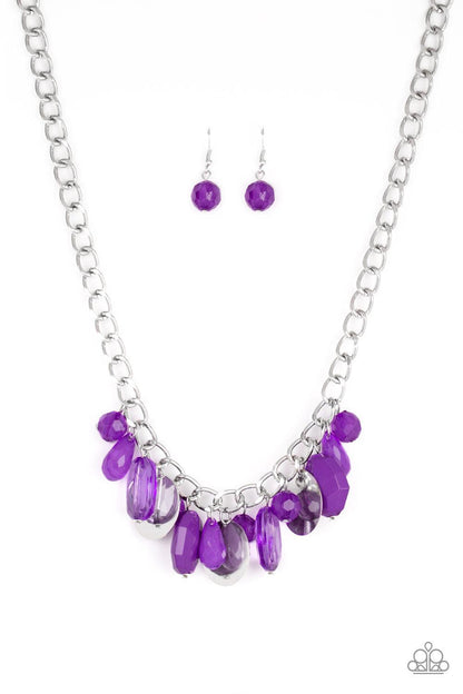 Paparazzi Accessories-Treasure Shore - Purple Necklace - jewelrybybretta