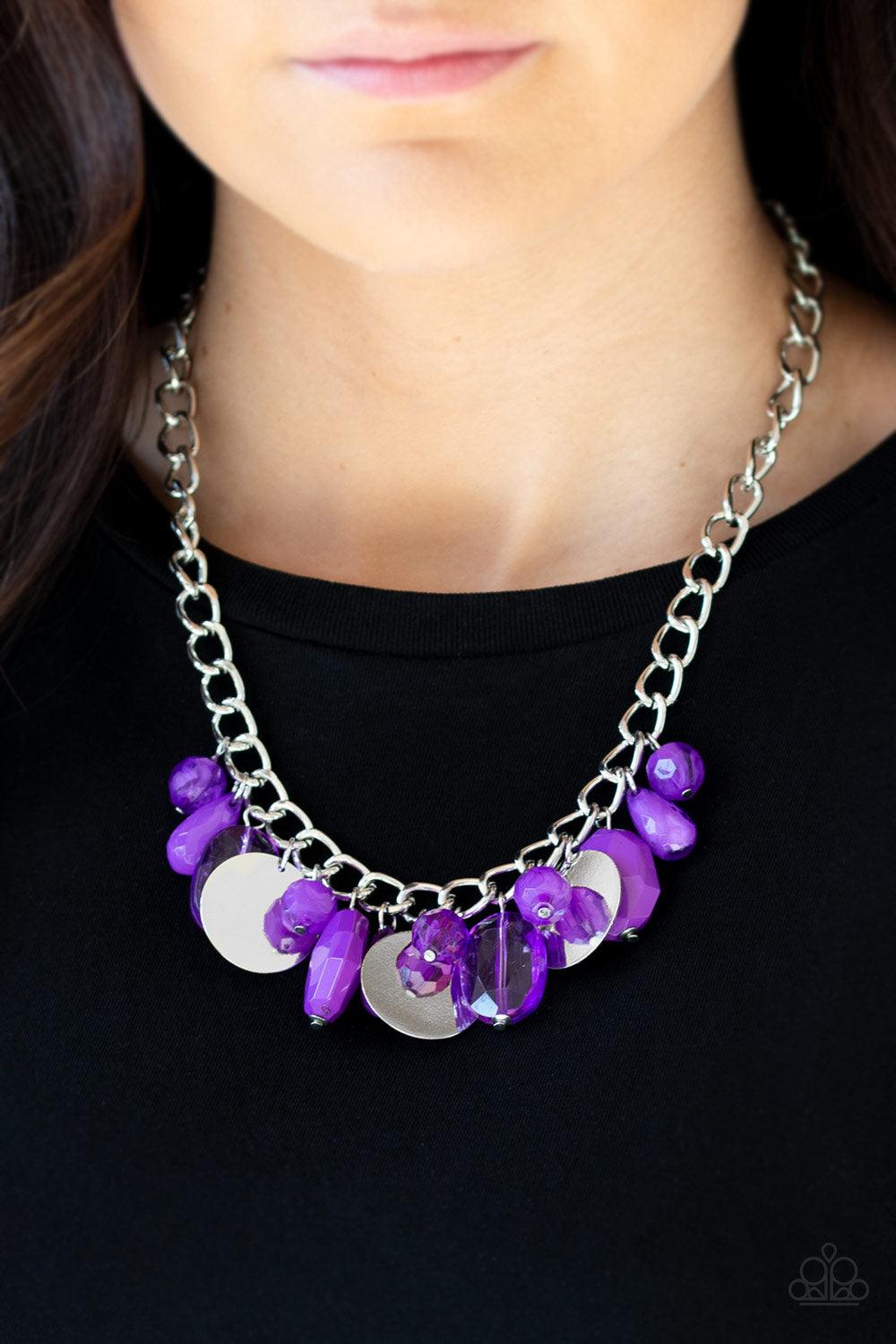 Paparazzi Accessories-Treasure Shore - Purple Necklace - jewelrybybretta