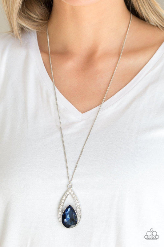 Paparazzi Accessories-Notorious Noble - Blue Necklace
