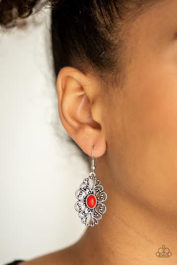 Paparazzi Accessories- Over The POP - Red Earrings