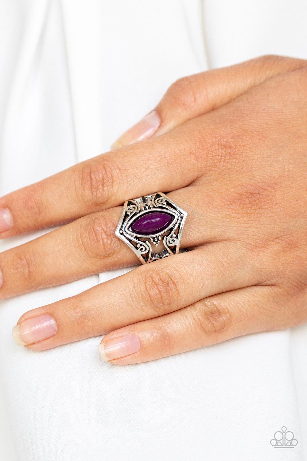 Paparazzi Accessories-Roamin Rogue - Purple Ring - jewelrybybretta
