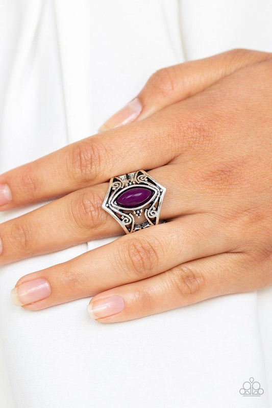 Paparazzi Accessories-Roamin Rogue - Purple Ring - jewelrybybretta