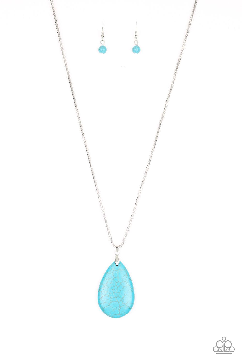 Paparazzi Accessories-Sedona Sandstone - Blue Necklace - jewelrybybretta