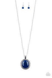 Paparazzi Accessories-Stone Aura - Blue Necklace - jewelrybybretta