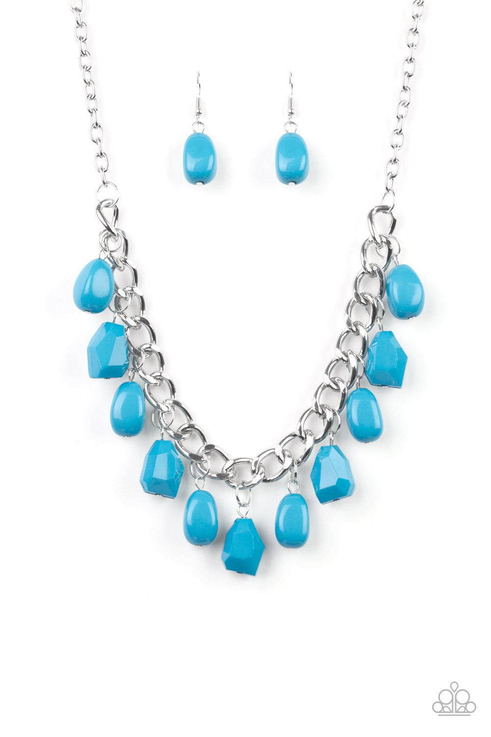 Paparazzi Accessories-Take The COLOR Wheel! - Blue Necklace - jewelrybybretta