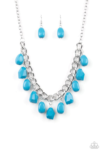 Paparazzi Accessories-Take The COLOR Wheel! - Blue Necklace - jewelrybybretta