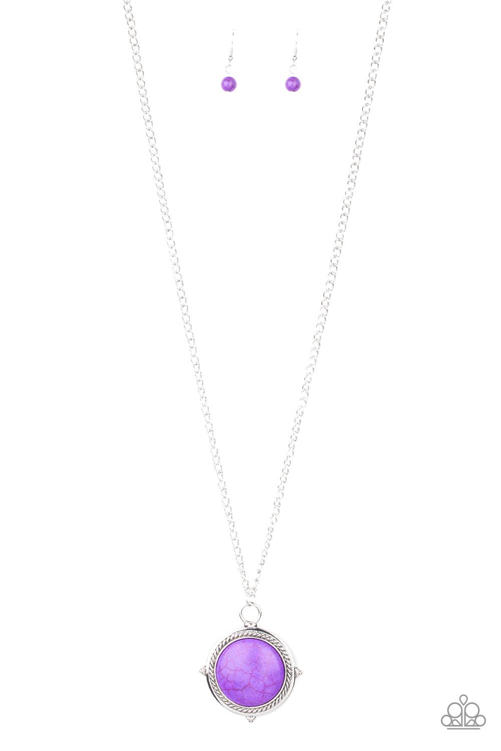 Paparazzi Accessories-Desert Equinox - Purple Necklace - jewelrybybretta