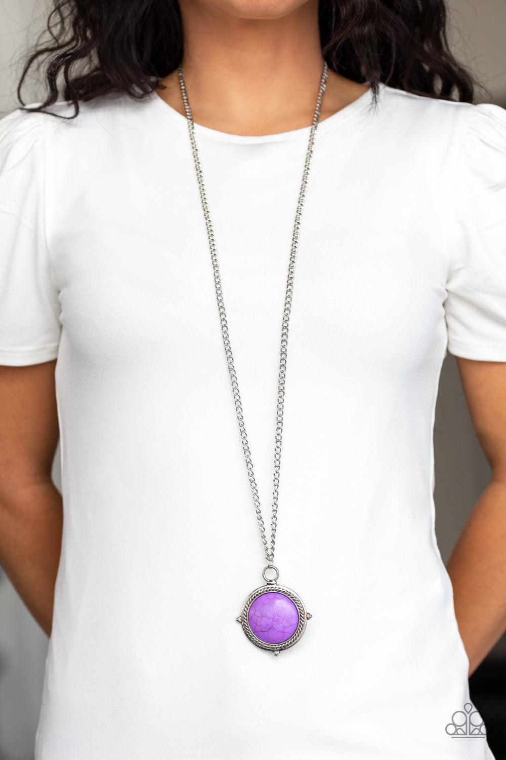 Paparazzi Accessories-Desert Equinox - Purple Necklace - jewelrybybretta