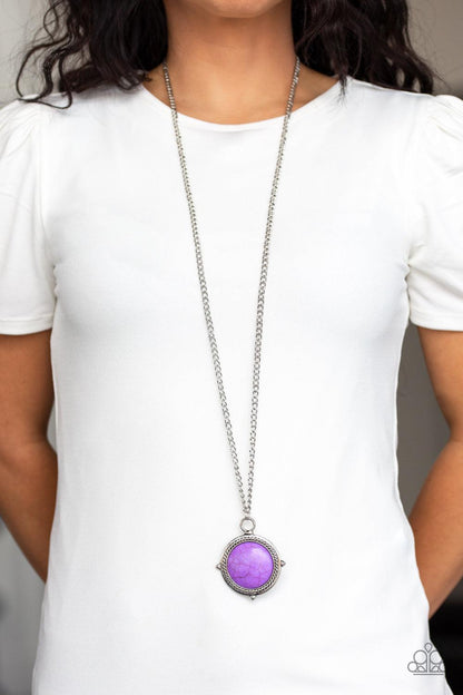 Paparazzi Accessories-Desert Equinox - Purple Necklace - jewelrybybretta