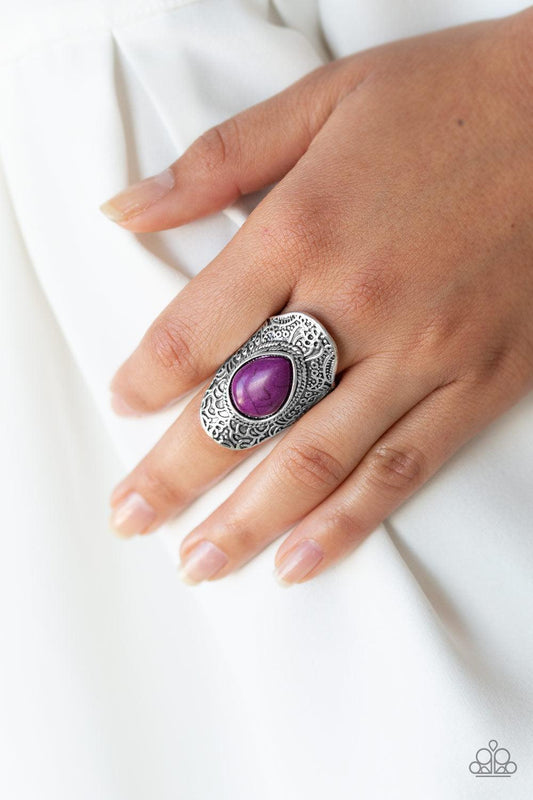 Paparazzi Accessories-Southern Sage - Purple Ring - jewelrybybretta