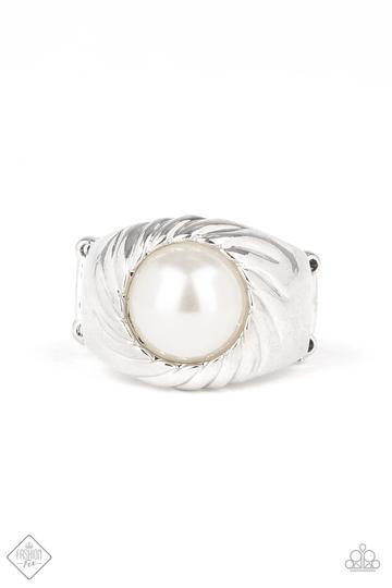 Paparazzi Accessories- Wall Street Whimsical White Ring