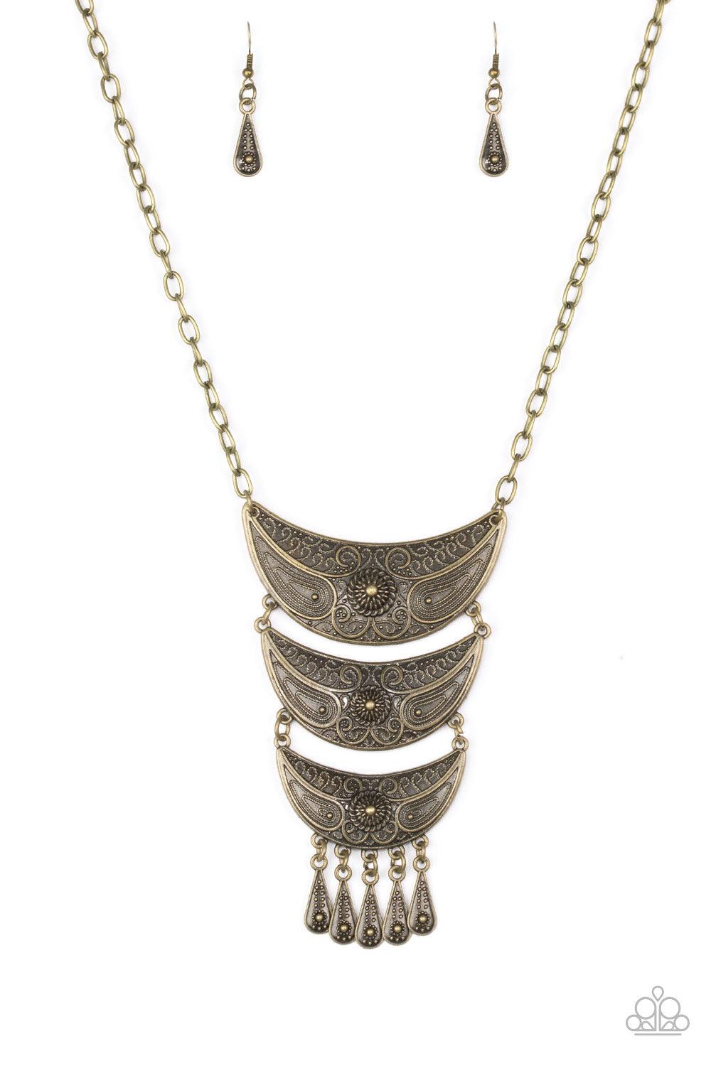Paparazzi Accessories-Go STEER-Crazy - Brass Necklace