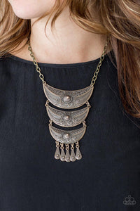 Paparazzi Accessories-Go STEER-Crazy - Brass Necklace