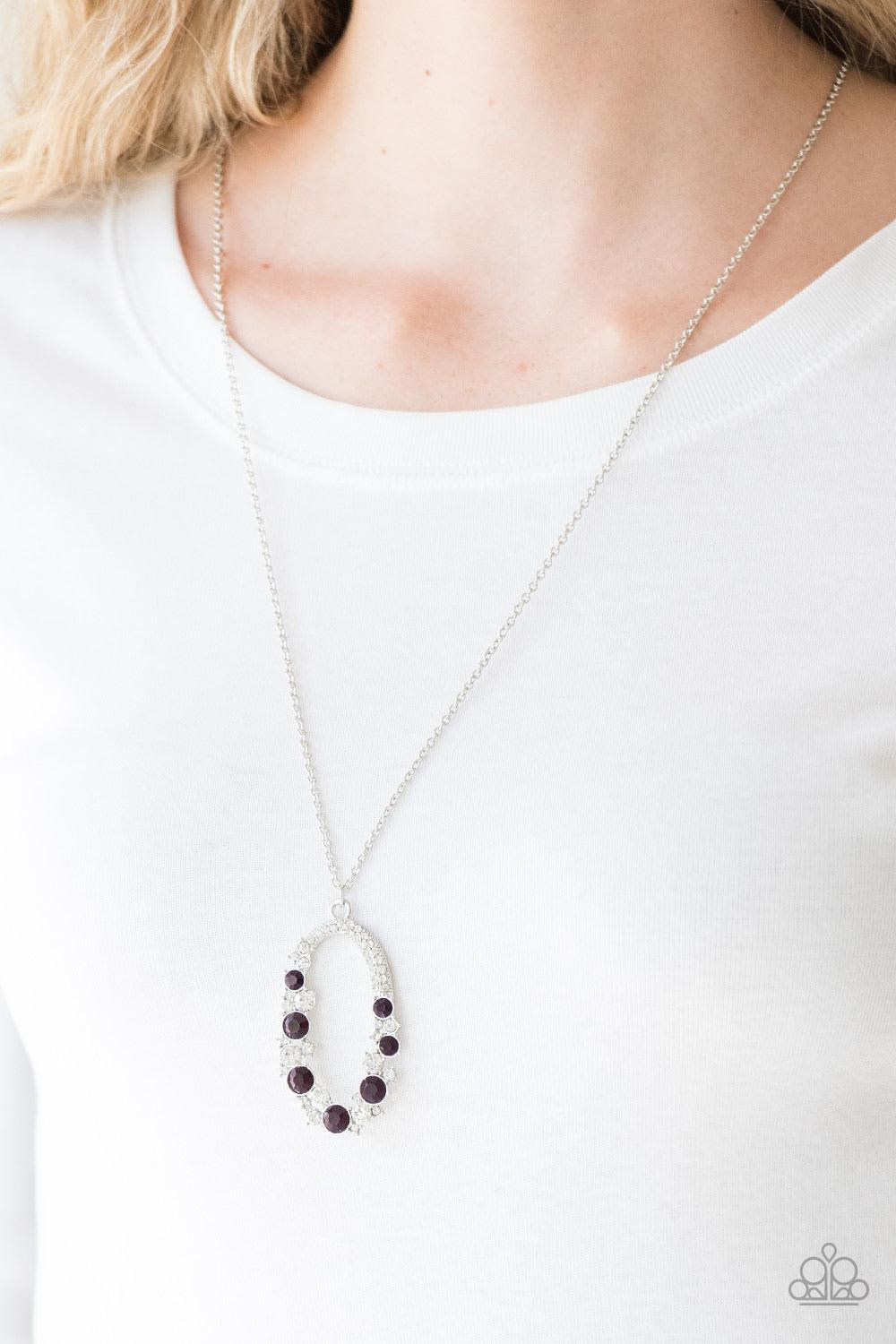 Paparazzi Accessories-Spotlight Social - Purple Necklace - jewelrybybretta