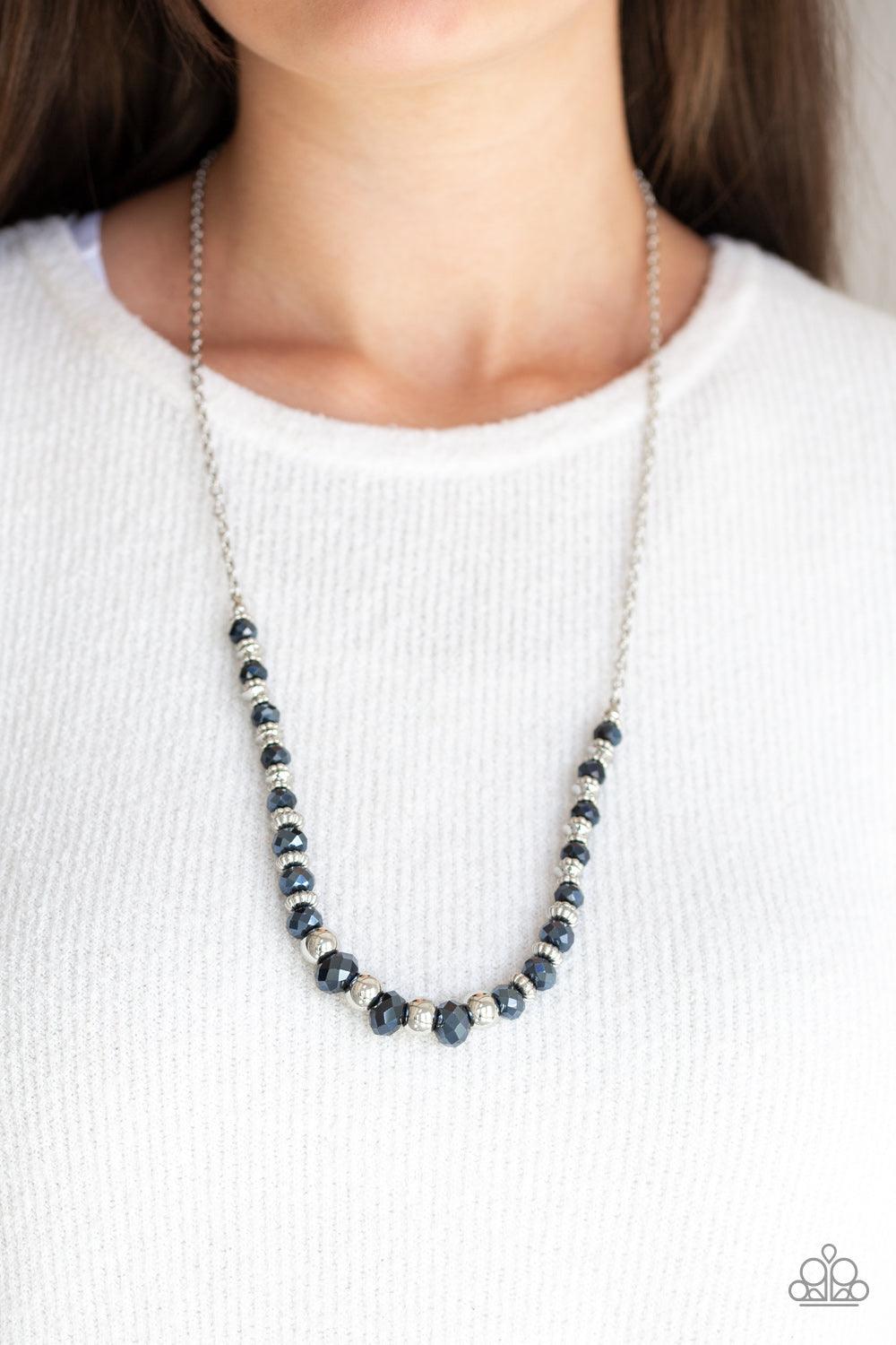 Paparazzi Accessories-Stratosphere Sparkle - Blue Necklace