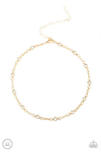 Paparazzi Accessories-Stunningly Stunning - Gold Choker Necklace