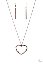 Paparazzi Accessories-Straight From The Heart - Copper Necklace - jewelrybybretta