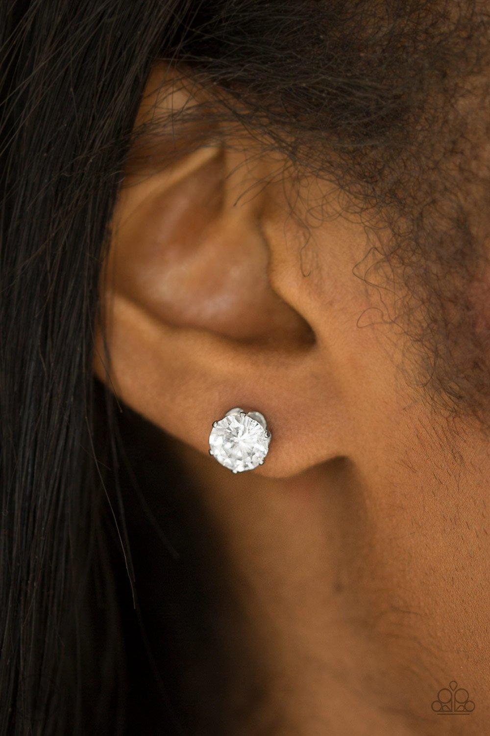 Just In TIMELESS White Earrings - Jewelry by Bretta