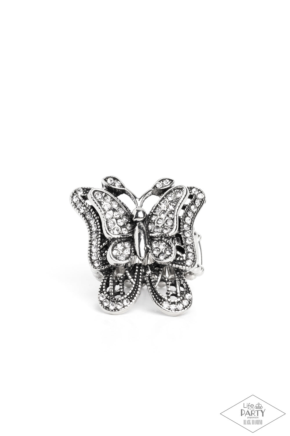 Free To Fly White Butterfly Ring - Jewelry by Bretta