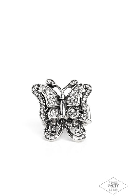 Free To Fly White Butterfly Ring - Jewelry by Bretta