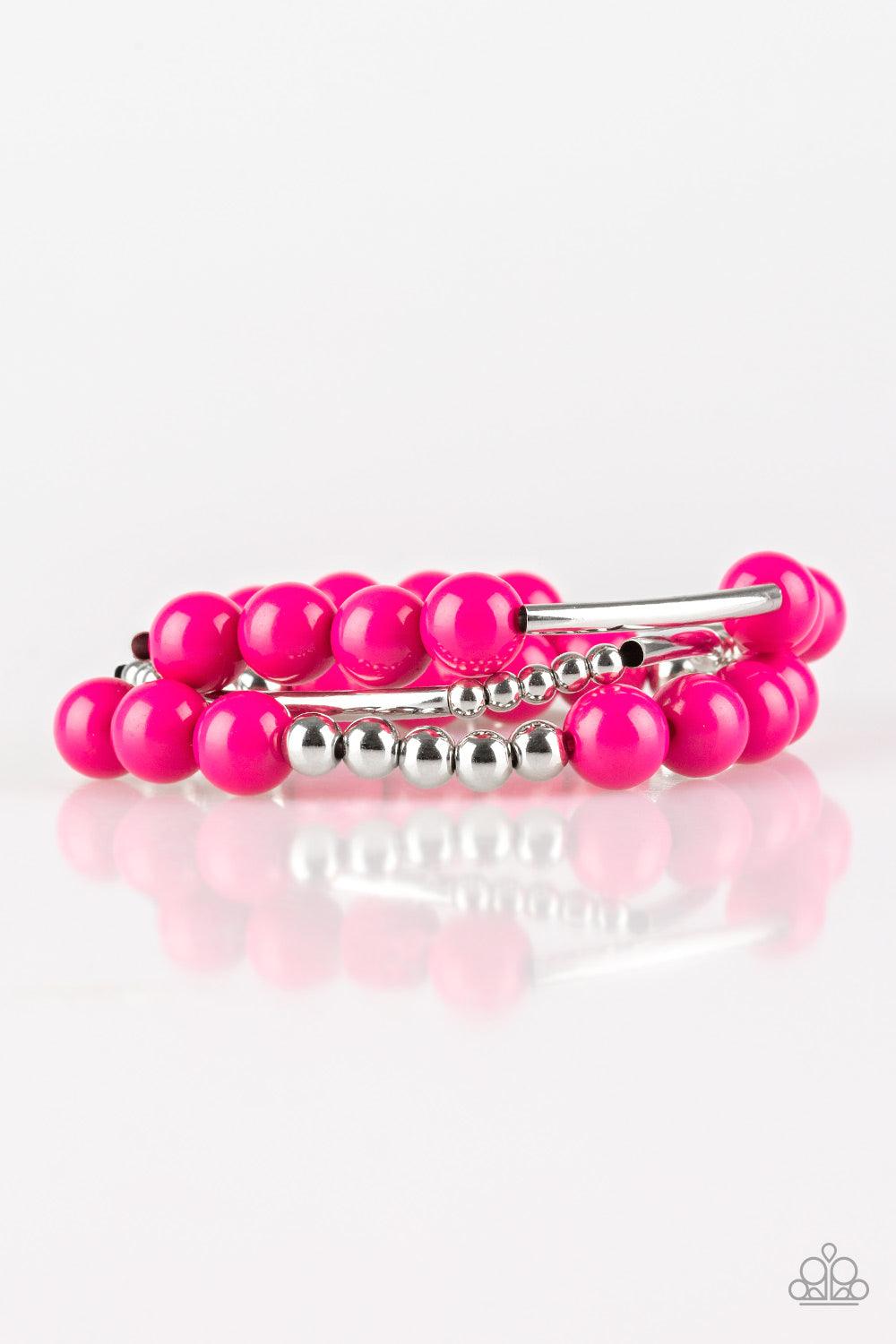 Paparazzi Accessories New Adventures - Pink Bracelet - jewelrybybretta