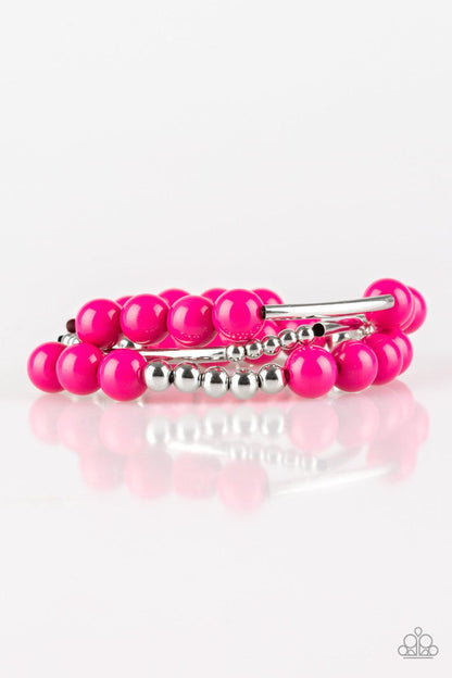 Paparazzi Accessories New Adventures - Pink Bracelet - jewelrybybretta