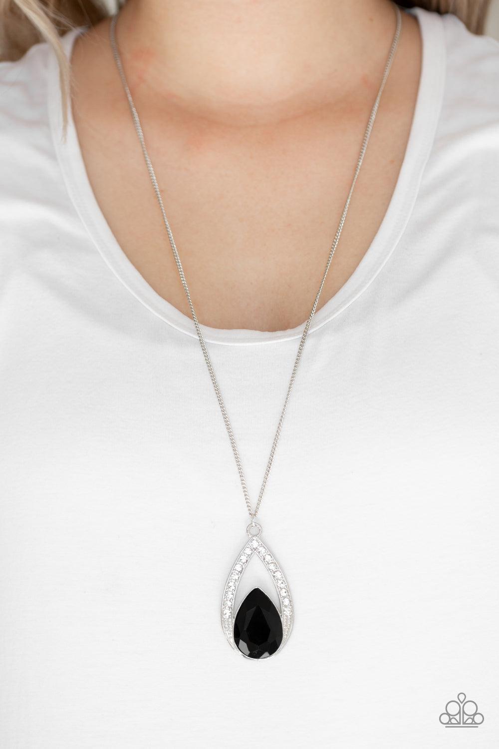 Paparazzi Accessories-Notorious Noble - Black Necklace