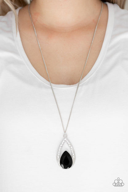Paparazzi Accessories-Notorious Noble - Black Necklace