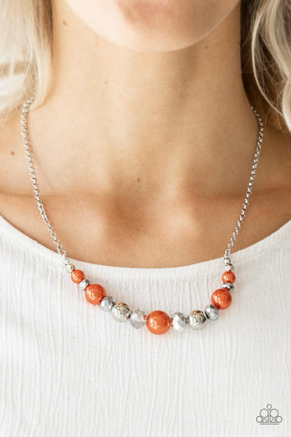 Paparazzi Accessories-The Big-Leaguer - Orange Necklace - jewelrybybretta