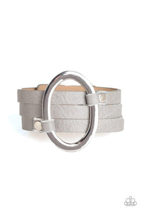 Paparazzi Accessories-Cowgirl Cavalier - Silver Wrap Bracelet