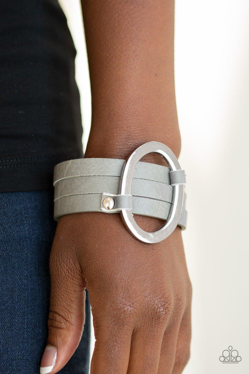 Paparazzi Accessories-Cowgirl Cavalier - Silver Wrap Bracelet