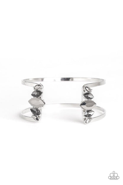 Paparazzi Accessories-Glam Power - Silver Cuff Bracelet