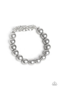 Paparazzi Accessories-Hollywood HEELS - Silver Stretch Bracelet