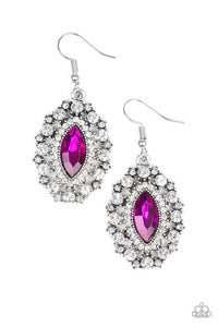 Paparazzi Accessories - Long May She Reign - Pink Earrings