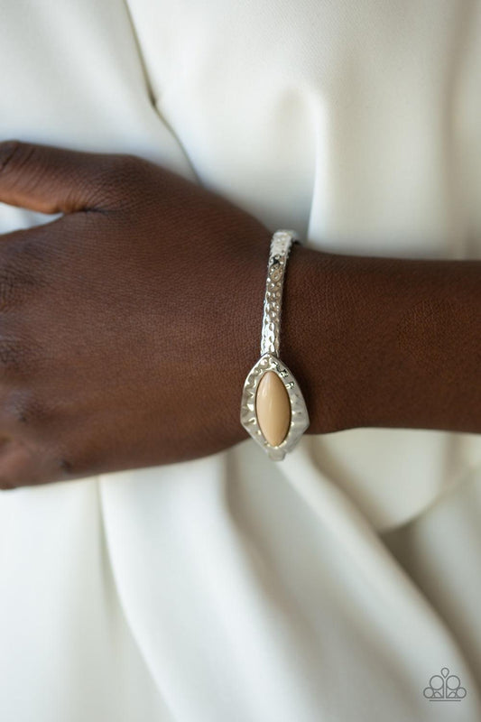 Paparazzi Accessories-Mason Minimalism - Brown Bracelet - jewelrybybretta