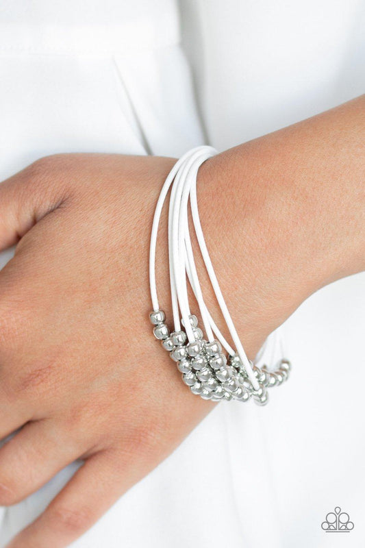 Paparazzi Accessories-Mega Magnetic - White Magnetic Bracelets