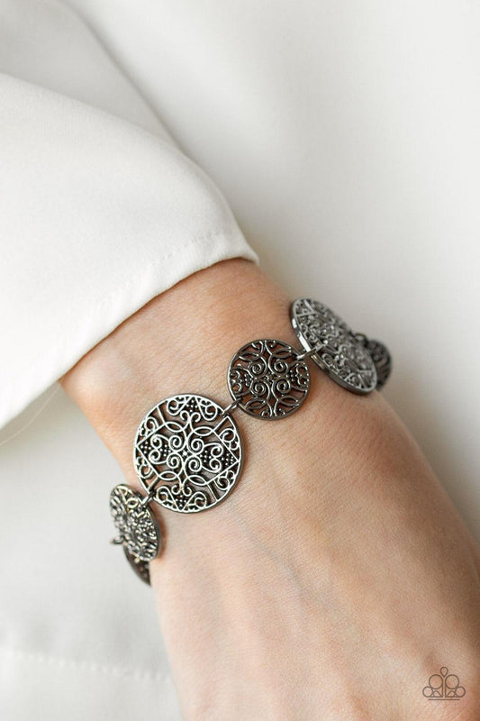 Paparazzi Accessories-Modestly Malibu - Black Bracelet
