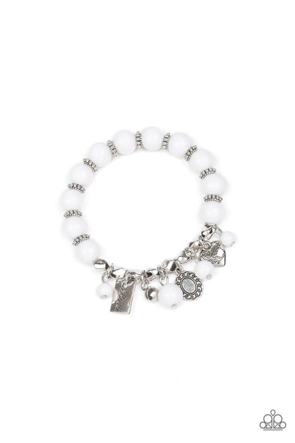 Paparazzi Accessories-One True Love - White Bracelet