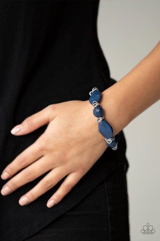 Paparazzi Accessories- Savor The Flavor - Blue Bracelet - jewelrybybretta