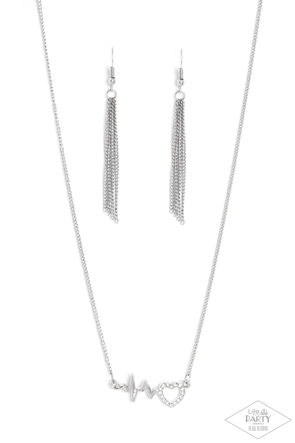 HEARTBEAT Street White Necklace- Jewelry by Bretta