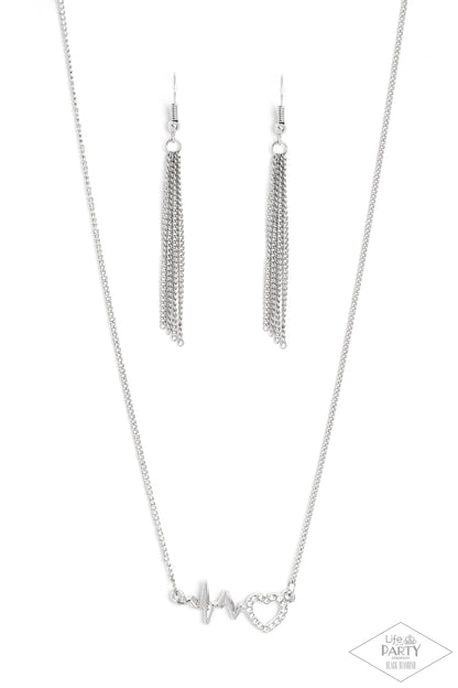 HEARTBEAT Street White Necklace- Jewelry by Bretta