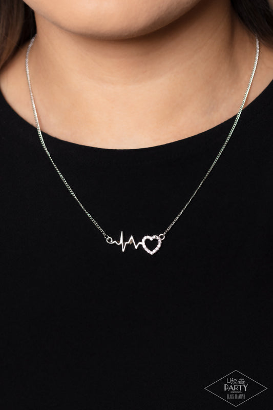 HEARTBEAT Street White Necklace- Jewelry by Bretta