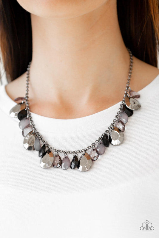 Paparazzi Accessories-Hurricane Season - Black Necklace