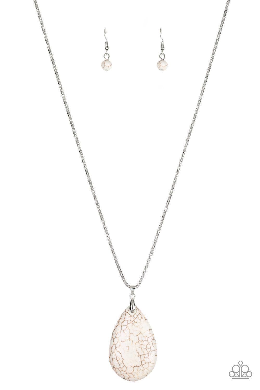 Paparazzi Accessories-Sedona Sandstone - White Necklace - jewelrybybretta