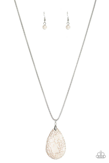 Paparazzi Accessories-Sedona Sandstone - White Necklace - jewelrybybretta