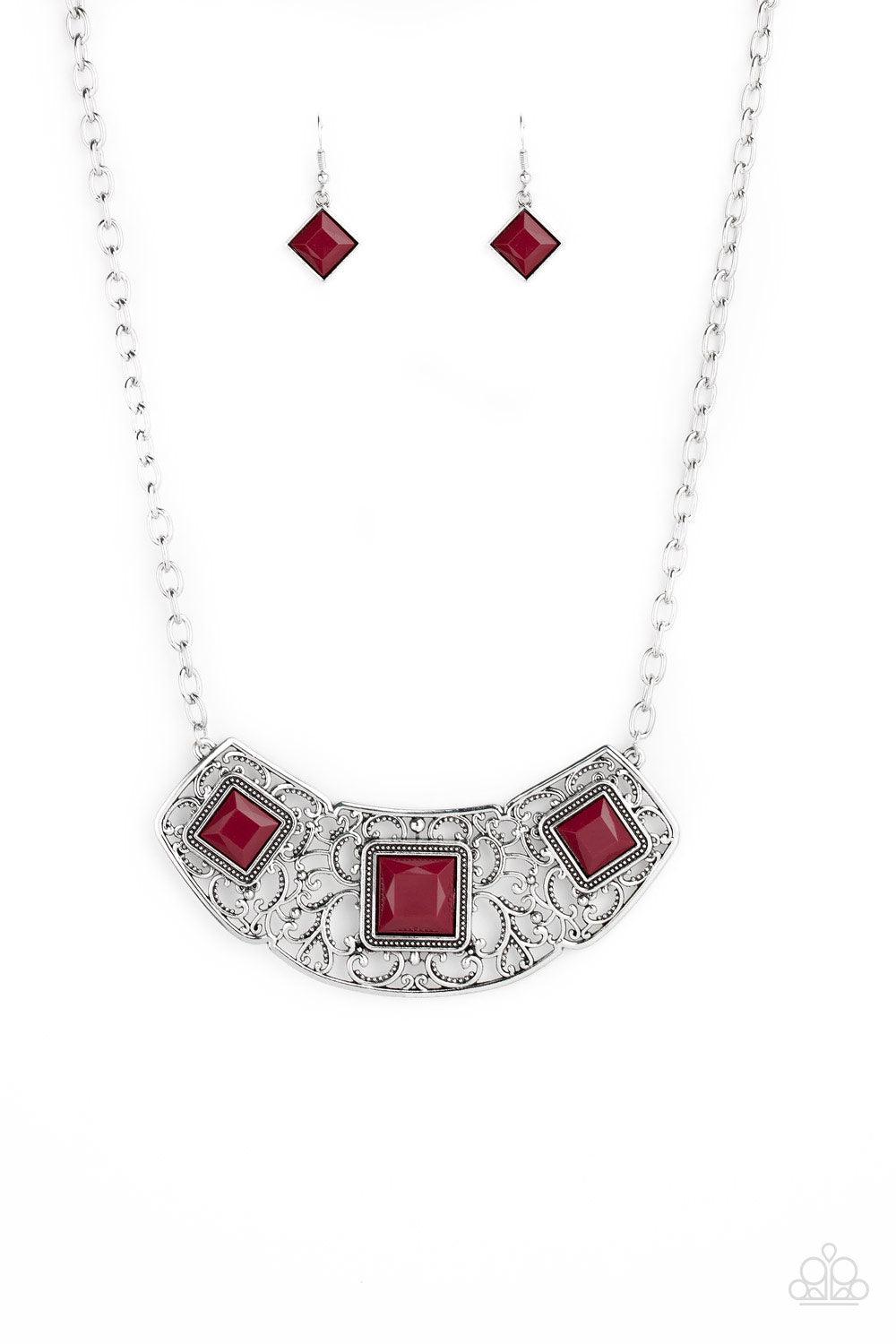 Paparazzi Accessories-Feeling Inde-PENDANT - Red Necklace