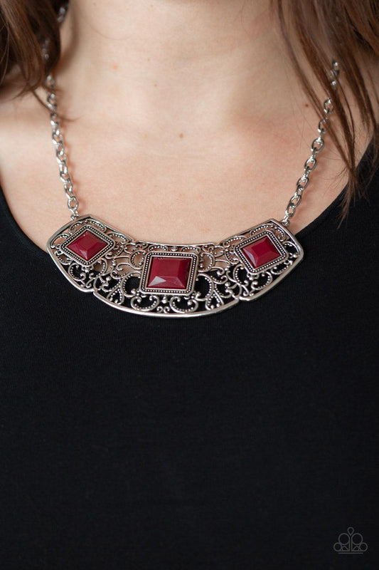 Paparazzi Accessories-Feeling Inde-PENDANT - Red Necklace