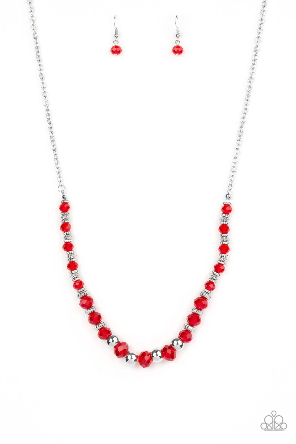 Paparazzi Accessories-Stratosphere Sparkle - Red Necklace - jewelrybybretta