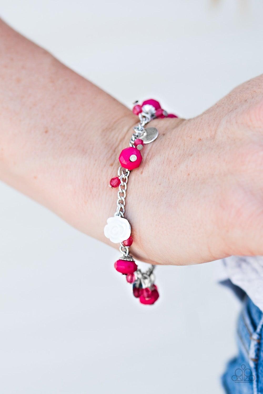 Paparazzi Accessories-Spoken For - Pink Bracelet
